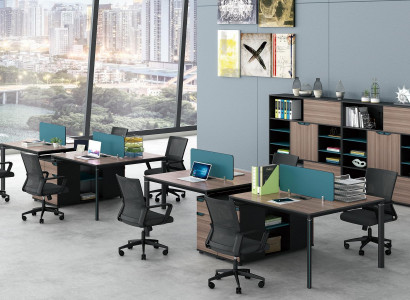 Büro Möbel Einrichtung Ausstattung Tisch 2 Arbeitsplätze Schreibtisch